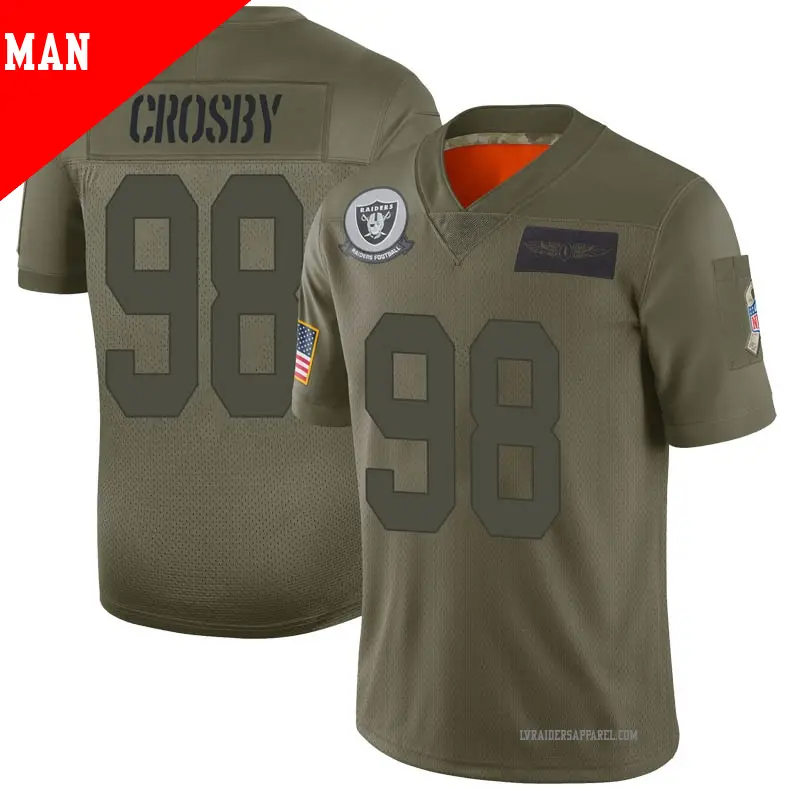 Men s 98 Maxx Crosby Las Vegas Raiders Limited Camo 2019 Salute to Service Jersey